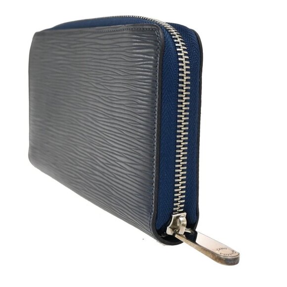 LOUIS VUITTON LV Logo Zippy Wallet Epi Leather Saphir Blue SHW M60435 32KB286 - Picture 3 of 13